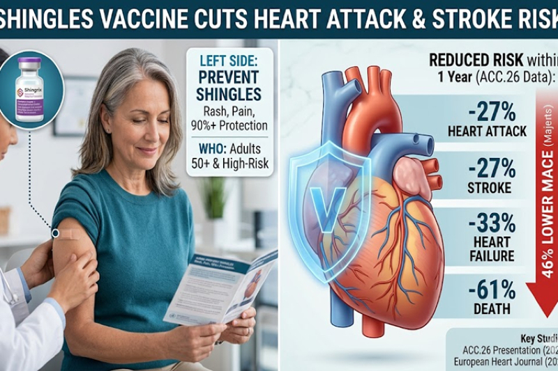 Shingles Vaccine Linked to Dramatic Drop in Heart Attack and Stroke Risk, New Research Suggests