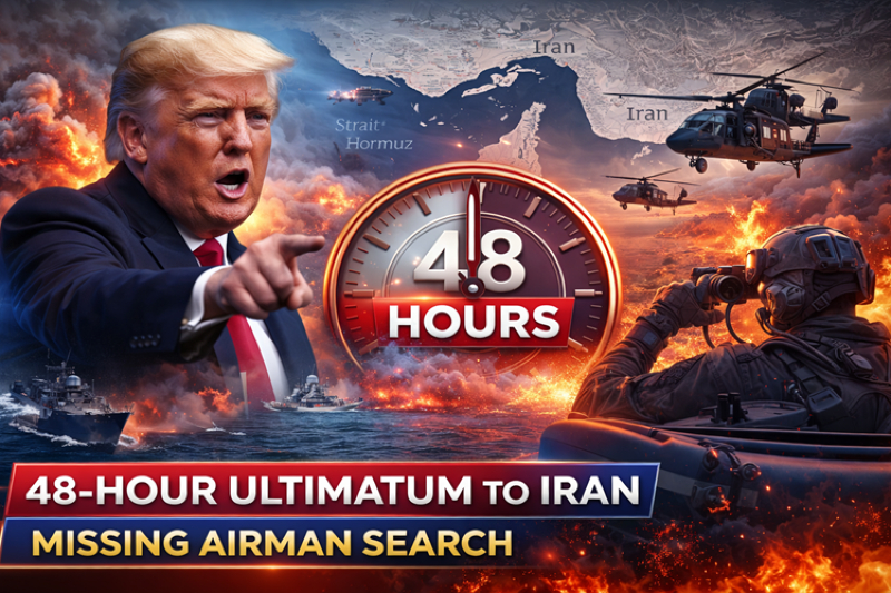 Trump Issues 48-Hour Ultimatum to Iran as Search for Missing Airman Intensifies
