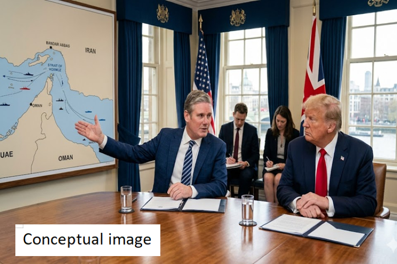 Starmer and Trump Deliberate on Strait of Hormuz Maritime Security