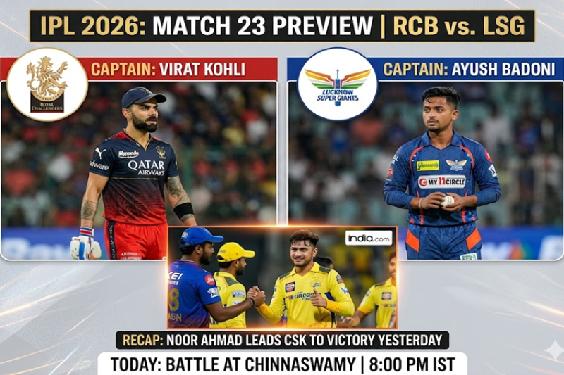 IPL 2026: CSK Dominates at Home; All Eyes on Bengaluru for Tonight’s Clash