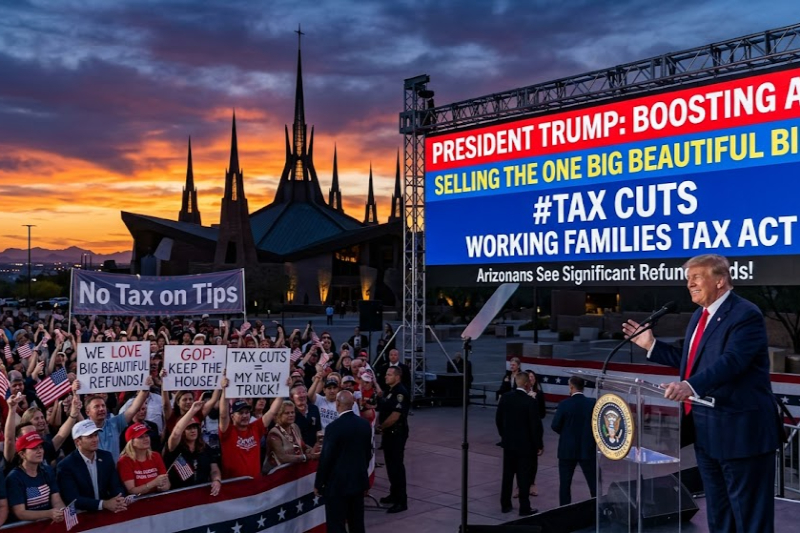 Trump Swings Through Nevada and Arizona to Promote "Working Families" Tax Cuts Ahead of Midterms