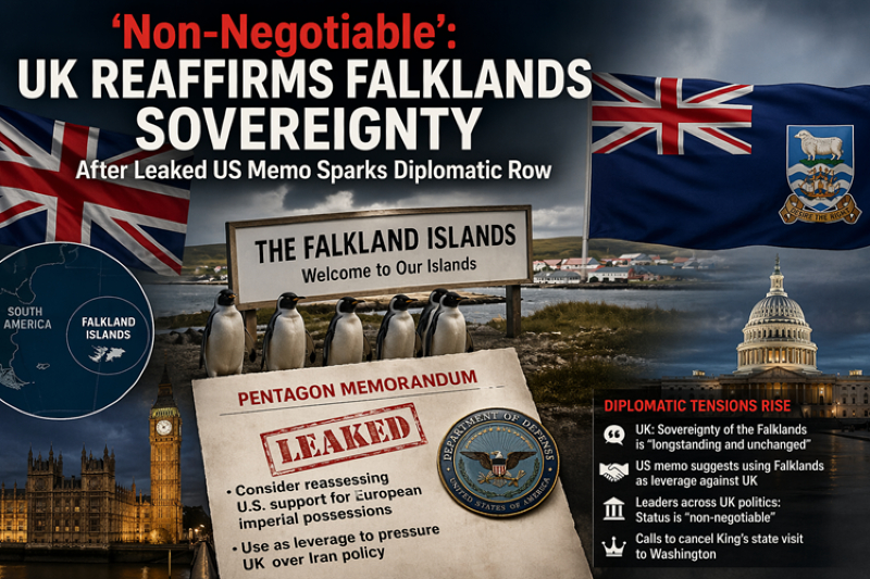 ‘Non-Negotiable’: UK Reaffirms Falklands Sovereignty After Leaked US Memo Sparks Diplomatic Row