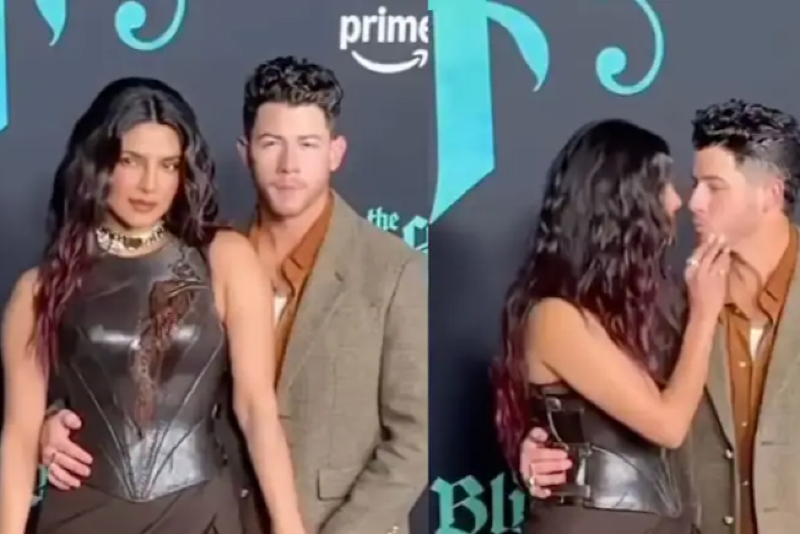 Priyanka, Nick  Share Romantic Moment at The Bluff Premiere in Los Angeles