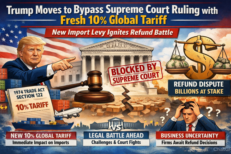 Trump Moves to Bypass Supreme Court Ruling with Fresh 10% Global Tariff