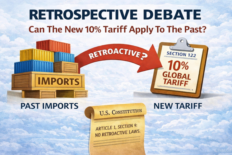 Retroactivity Debate: Can Trump’s New 10% Tariff Apply to the Past?