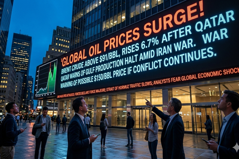 Oil Prices Surge After Qatar Warns Gulf Energy Production Could Halt Amid Iran War