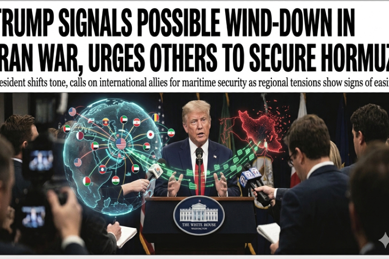 Trump Signals Possible Wind-Down in Iran War, Urges Others to Secure Hormuz