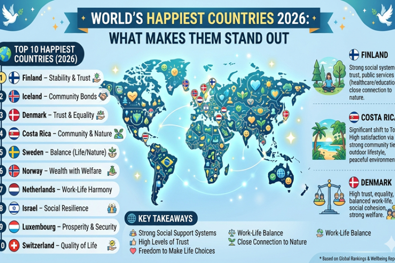World’s Happiest Countries in 2026: What Makes Them Stand Out