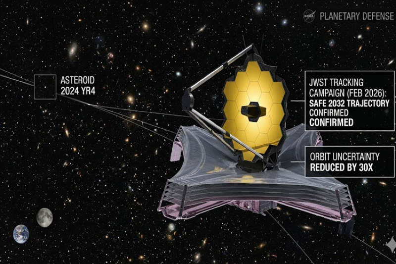 NASA Uses James Webb Telescope to Rule Out 2032 Asteroid Threat