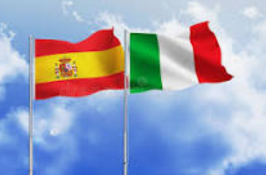 spain-italy flags